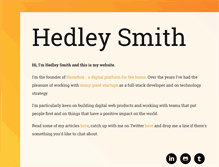 Tablet Screenshot of hedleysmith.com